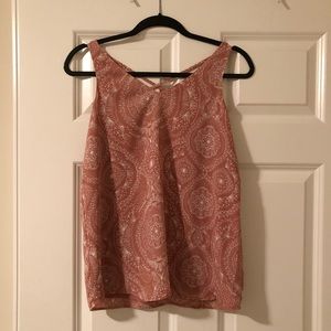 Rust colored tank with cross back